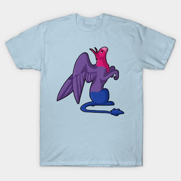 Bisexual Pride Gryphon T-Shirt by Khalico